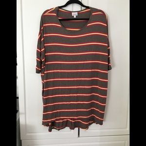 LuLaRoe Irma Multi-Color Striped Top